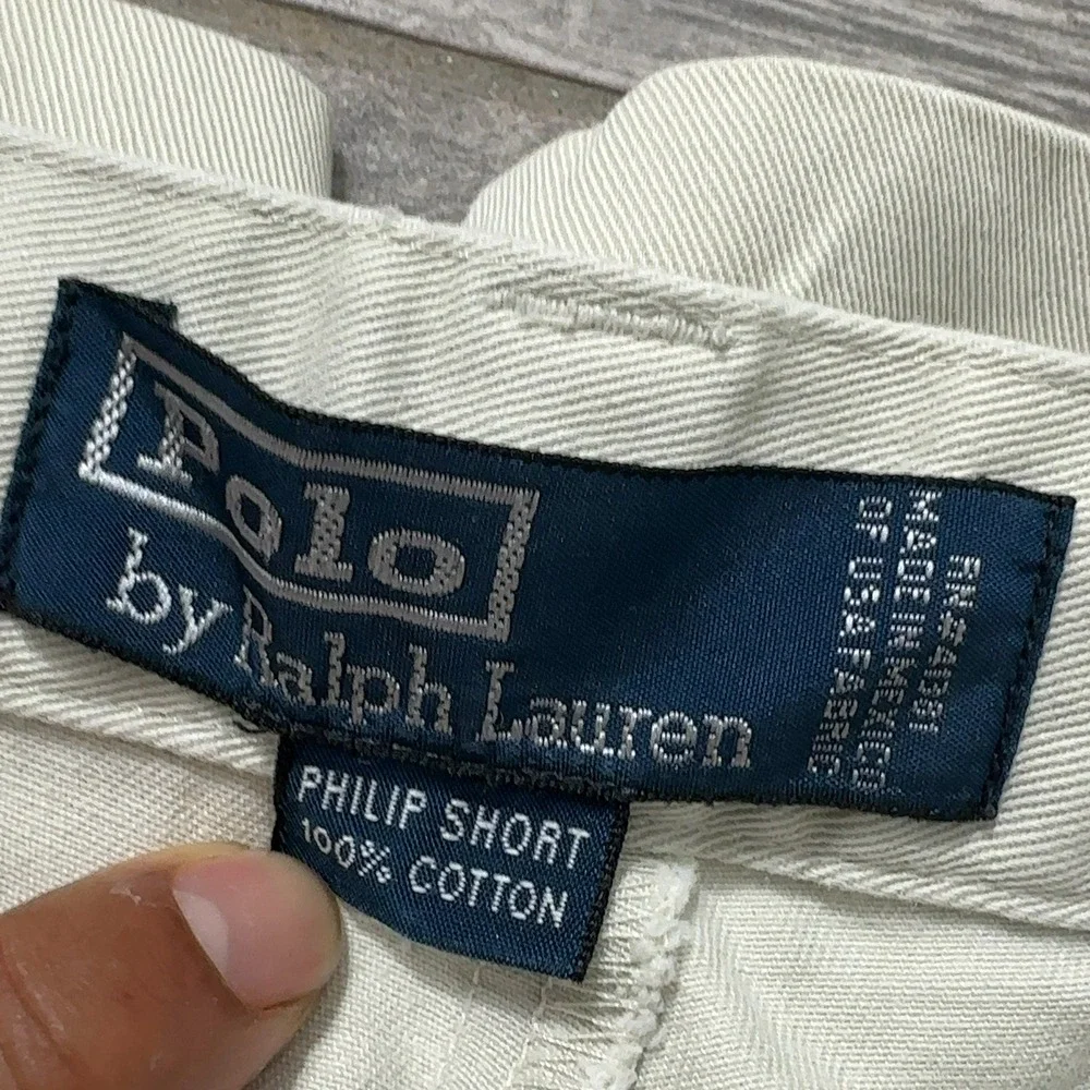 Polo Ralph Lauren Philip Short Mens 38 Beige Classic Chino Cotton Summer‎ Casual